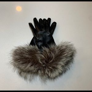 Genuine Leather & Fur Mittens